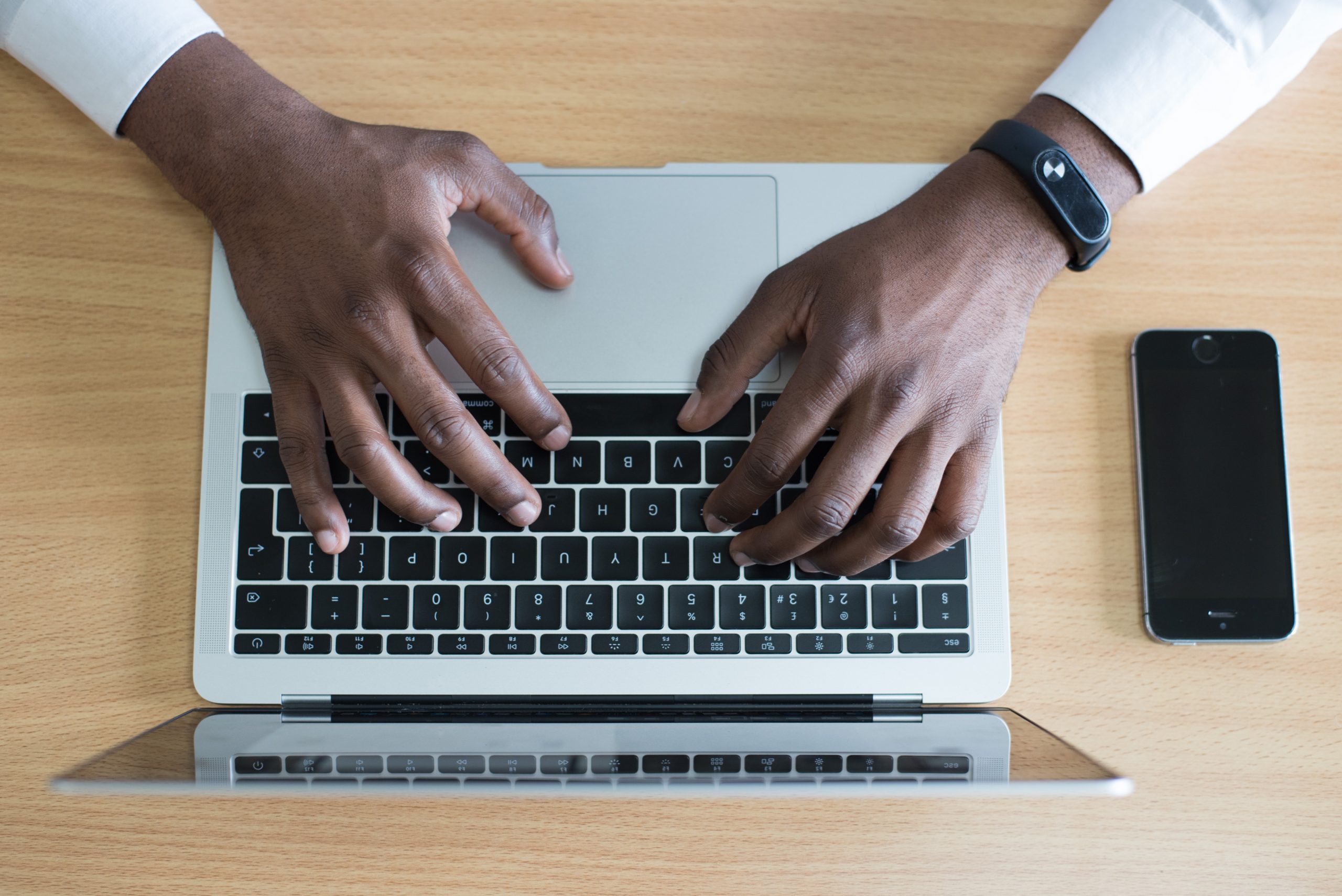 Man using laptop