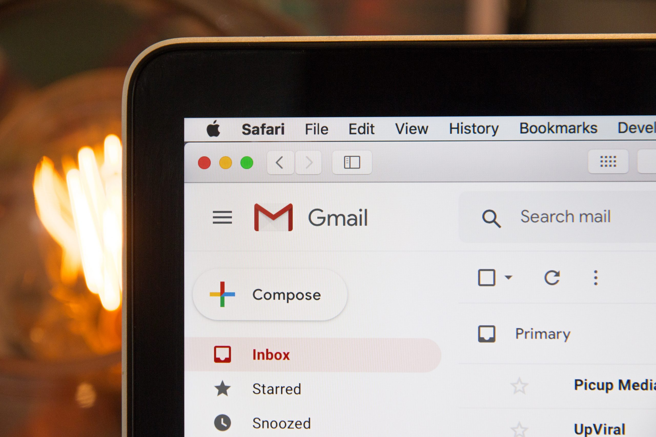 Google Email on Mac laptop